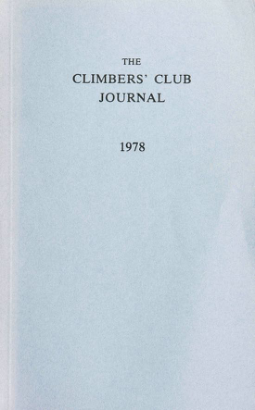 Climbers' Club 1978 Journal cover
